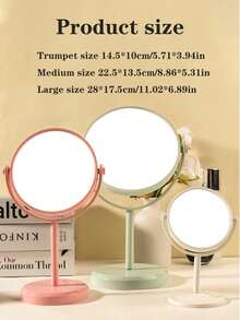 1pc European Style Matte Desktop Double-Sided Large Princess Mirror - Multicolor - View 4