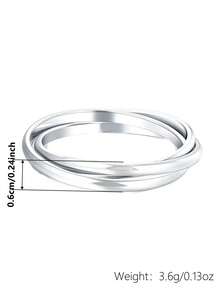 1pc Fashionable Ring Women's Wedding Anniversary Accessory Gift - 1# - View 7