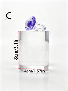 4pcs Acrylic Display Stands, Figurine Display Racks, Transparent Desktop Jewelry Perfume Display Storage Racks, Suitable For Crystal Caves, Rocks, Small Collectibles Display Blocks - one-size - View 16
