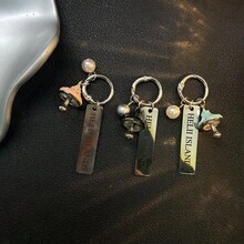 鑰匙圈製作配件 手作珠飾吊飾 手鍊珠子 原創韓系 Ins 風 蝴蝶結 冰透雲朵 手機鏈條 手機殼掛繩 DIY 串珠相機鏈 防丟繩 耳機保護套 高質感掛飾 - 淺藍色 - 查看 2