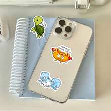 50pcs Inspirational Animal & Fruit Stickers With English Words, Suitable For Notebooks, Planners, Sticker Decoration, School Supplies, Back To School Season, Humorous & Fun Stickers - Multicolor - View 8
