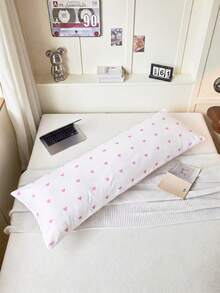 1 Stück 100% Premium Rosa Kleines Herz Muster Kissenbezug (Kissenfüllung nicht enthalten), weich & atmungsaktiv, Umschlagverschluss, geeignet für Bett, Sofa, Wohnzimmer und andere Heimdekoration, Landhausstil, Größe 20"X54". Kissenbezug Dekoration, Unisex, maschinenwaschbar. - Pink - Übersicht 2
