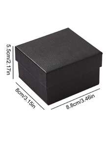 Black Premium Matte Watch Jewelry Storage Box Gift Box, Includes Sponge, Unisex, Light-Absorbing Velvet Sponge Spring Box, Black Watch Gift Box, Elegant Packaging Box, Perfect Gift, Harajuku Style Fashion Watch Gift Box, Student Gift Watch Gift Box, Watch Storage Box, Bracelet Watch Buddhist Beads Storage Box - Multicolor - View 9