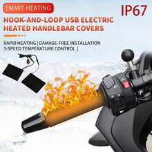 Pegangan Stang Motor Elektrik 5V USB Gaya Perekat Velcro Kontrol Suhu 3 Tingkat Tahan Air Sakelar Perekat Velcro Pegangan Stang Motor Pemanas Elektrik Kontrol Suhu Tahan Air Antarmuka USB Penggunaan Plug-In - Penutup stang berpemanas - View 8