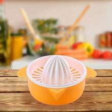 1件裝 2合1手動榨汁器，便攜式檸檬與橙子擠汁器，家用廚房工具 - 彩色 - 查看 6