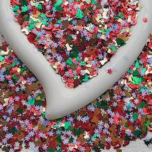 15g Random Color Christmas Style Snowflake Christmas Tree Cane Design Glitter, Used For Holiday Decoration, DIY Nail Accessories, And Makeup Crafts - Color - View 8