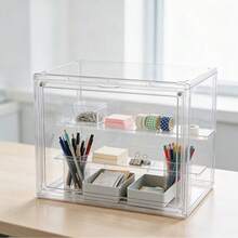 Lemari Pajangan Akrilik Transparan dengan Pintu Magnetik - Penyimpanan Dapur Anti Debu yang Dapat Ditumpuk, Cocok untuk Cangkir, Teko, dan Aksesoris Kopi - Organizer Transparan, Cocok untuk Penggunaan di Rumah atau Restoran, Lemari Pajangan Cangkir, Organizer Cangkir, Desain Modis, Penyimpanan yang Terlihat - Berbagai gaya - View 2