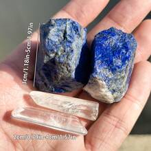 Stonehaven 4pcs Natural Lapis Lazuli Raw Stone And White Quartz Single Crystal Set, Gift Box Packed Natural Crystal Healing Mysterious Energy Spiritual Healing. Used For DIY Crystal Healing Jewelry - Surprise Gift For Family And Friends. - Multicolor - View 7