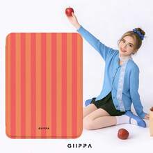 GIIPPA 1件裝橘色條紋 Kindle 保護殼附手提帶，適合書迷的情人節/聖誕節禮物，自動喚醒/睡眠電子閱讀器保護套，相容 Kindle Paperwhite 5/6/7/10/11/12 代、Kindle Colorsoft 1 代、Basic Kindle 8/10/11 代所有 Kids 與 Signature 版本 - 多色10 - 查看 7