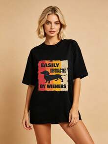 Women T-Shirts - 黑色 - 查看 7
