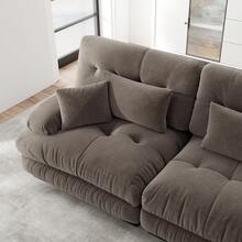 Cloud Sofa Double Chenille 2 Seats With Cushions Pillows - Brown 2 Seat - View 10