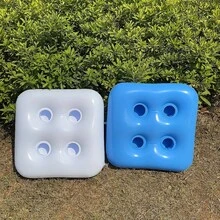 Inflatable Beverage Cup Holder, Square Floating Inflatable Cup Mat, PVC Beach, Pool Floating Cup Holder, Suitable For Hawaiian Pool Party, Bar Party Decoration And Holiday Decoration - 彩色 - 查看 4