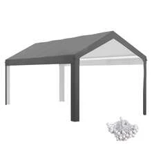 10 X 20ft Carport Roof, UV Resistant Canopy Replacement, Fits 84C-378V00 And 84C-206 Series, Dark Gray - 235.75 L X 117.25 W - View 12