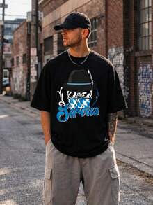 Camiseta Bavarian Servus Munich, Camiseta Bavaria Greetings Boarisch, 1 Camiseta Negra para Hombre, Elegante, Perfecta para el Hogar | Al aire libre | Trabajo | Regalos (Cumpleaños) | Día de - Negro - Ver 1
