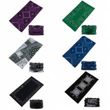 6 buah Syal Leher Motif Paisley, Masker Elastis Tanpa Jahitan, Ikat Kepala, Penutup Kepala Bunga Bohemian, Penutup Kepala Multifungsi untuk Berkendara Motor, Memancing, Olahraga Luar Ruangan, Unisex - MultiWarna - View 3