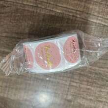 TYFYO 500Pcs 1Inch Pink Handmade Stickers Gift Label Cake Sticker Baking Decoration Sticker Handmade With Love Thank You Stickers - Multicolor - View 8