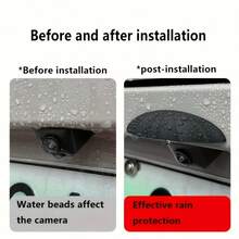 [Silicone Rain Guard] Thick And Wide Silicone Fitting Car Rear View Camera Rain Protector | Triangular Design & Matte Finish, Weatherproof Accessories, Enhanced Visibility In Rainy Days, Rain Cover Car Good Rain Shield Modification Accessories - A - View 6