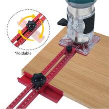 Aluminum Alloy 3-In-1 Milling Groove Bracket, Extended Woodworking Milling Circular Fixture, Hole Trimming Machine Bracket, Woodworking Cutting Circular Auxiliary Tool, Adjustable Slotting Milling Circular Tool - Milling Groove Bracket - View 9