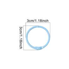10/15/20/30/40/50Pcs Colorful Open Round Rings, Random Colors, Metal Round Loose Leaf Rings, Multi-Color Candy Color DIY Jewelry Accessories, Suitable For Planner Card Storage, Office Document Binding, Keychain Rings, Photo Album Notebook Binding - Multicolor - View 3