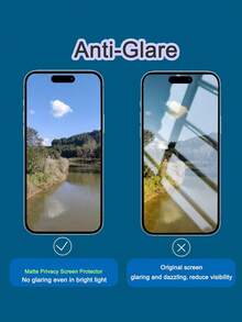 2片裝磨砂陶瓷防窺螢幕保護貼，相容 iPhone 18 Pro Max/18 Pro/17 Pro Max/17 Air/16 Pro Max/16/16 Pro/16 Plus/14 Pro Max/15/13，9H+ 防刮、觸控靈敏，相容手機殼，附清潔套件，高品質 9H+ 陶瓷膜 - 黑色 - 查看 3