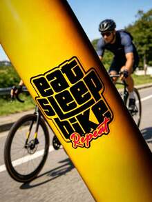 「Eat Sleep Ride Repeat」防水自行車貼紙，優質 PVC 材質耐磨防刮貼花，適用於公路車、山地車及戶外使用 - 彩色 - 查看 9