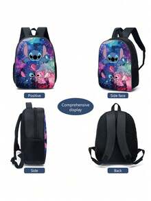 Extra Large Capacity Student Backpack, Multi-Layer Main Compartment, Multiple Side Pockets, Thickened Body, Pressure-Resistant And Wear-Resistant, Backpack, Expanded Campus Backpack, Multi-Compartment Storage, Reinforced Bottom, Smooth Zipper, Lightweight Travel Backpack - Multicolor - View 5