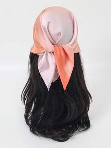 1pc Gradient Square Scarf, Comfortable, Elegant, Unique, Classic, Spring/Autumn New Style, Versatile, Fashionable, Daily Wear, Women's Scarf - Multicolor - View 5