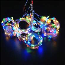 Fairy Tale LED Curtain Lights, Battery Powered 8 Modes String Lights, Bedroom Background Wedding Party Christmas Indoor Decoration Hanging Window Curtain String Lights - Battery Box Curtain Light - View 9