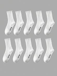 4 pares de calcetines altos hasta la rodilla blancos de compresión atlética con masaje en la suela, para gimnasio y deportes - Blanco - Ver 5