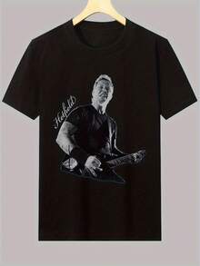 Herren Hetfield Signature T-Shirt - Offizieller Fanartikel, ein schweres T-Shirt mit dem ikonischen Logo  der Signatur - ein lässiges kurzärmeliges T-Shirt mit Rundhalsausschnitt, geeignet für alle Jahreszeiten - Schwarz - Übersicht 7