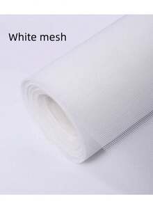 No-Drill Self-Adhesive Mosquito Door Curtain | Dual Zipper Left & Right Side For Easy Entry & Exit | White Minimalist Bedroom Partition Mesh - White Mesh With White Trim, Left-side Zipper - View 2