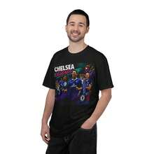 Chelsea Legends T-Shirt |   Football Players Graphic Tee - Black - View 2