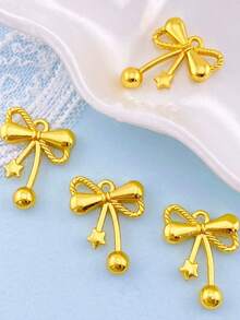 8/15pcs Bowknot Jewelry DIY Set, Suitable For Bracelet, Necklace, Earring And Keychain DIY Jewelry Pendant, Handmade Jewelry Accessories And Gifts - Multicolor - View 5