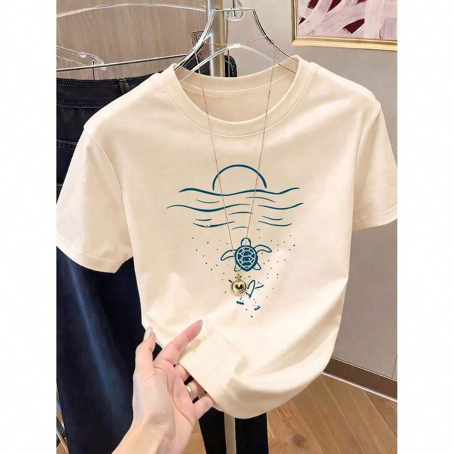 Women T-Shirts - Apricot - View 1