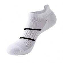 5 Pairs/Sets Contrast Striped Invisible Socks/Breathable Sports Style/Suitable For Daily Sports Wear - Multicolor - View 4
