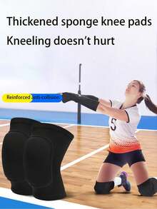 2 Packs, Thickened Dance Sponge Knee Pads, Suitable For Sports And Fitness, Kneeling, Dancing, Fitness Protection, With Shock Absorption Function, Essential Knee Pad Accessories For The Gym, Providing Knee Support And Exercise Protection. - Black - View 3