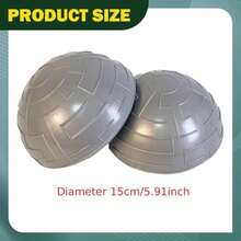2 Pieces Half Balance Balls Strength Trainers Compact Exercise Pilates Yoga PVC Material Non Slip Surface Suitable For Men Women Home Gym Full Body Wo, Gray - Gray - View 3
