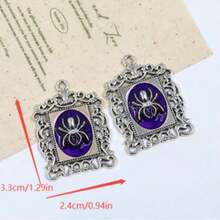 10PCS Mixed Color Vintage Alloy Bat Gold & Silver Base Shield Pendant DIY Necklace Keychain Bag Charm Jewelry Accessories - Multicolor - View 11