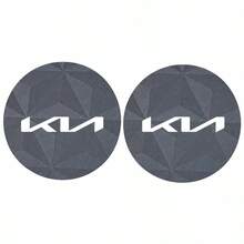 For KIA 2PCS Style Carbon Fiber Car Cup Coasters Anti-Slip Vehicle Cup Holder Inserts For Car Interior Accessories - A - View 8