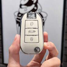 Key Fob Protective Cover/Key Shell/Key Cover/Keychain For Peugeot 208 308 408 508 2008 3008 4008 And C4 Cactus Picasso C4L C5 C5... - one-size - View 3