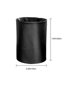 1PC Car Mount Waterproof Trash Bin Compressible Foldable Bucket Mini Hanging Car Mount Garbage Bag PU Leather Adjustable Bucket - Retractable PU Leather Bucket. - View 7