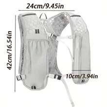 Ransel Kantung Air, Rompi Ransel Kantung Air Ringan untuk Lari, Rompi Lari Fungsional untuk Pria dan Wanita, Ransel Kantung Air Khusus untuk Aktivitas Luar Ruangan seperti Mendaki, Trekking, Bersepeda (Kantung Air Tidak Termasuk) - Light Grey - View 5