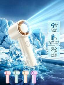 Mini Turbo 手持小風扇 2026 升級版 3 合 1 手持式 3 段風速 高速 1200mAh USB 充電 強力冷卻 大風量 房間臥室裝飾 海灘旅行 夏日度假必備 家用辦公露營徒步戶外禮物 - 多種款式 - 查看 2