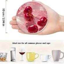 2D Flat Printing Process/6pcs Fruit Pattern Acrylic Coasters--Coffee & Beverage Coasters, Suitable For Bars, Home Gatherings, Cafes, Offices And Various Occasions, Home Decor Housewarming Gift - Acrylic Coaster - View 6