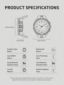 FOSSIL Silver Crystal Bezel Roman Numeral Dial Stainless Steel Bracelet Ladies Quartz Watch ES3545 - Silver - View 7
