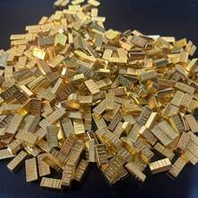 100/50 Stück Mini Goldbarren, kleine Größe 0,4 Zoll*0,2 Zoll simulierte Goldbarren, Piraten-Themenparty Dekoration, Halloween-Party Dekoration, Feng Shui Wohlstands-Dekoration, Glücksbringer für Zuhause und Büro, perfektes Urlaubsgeschenk - Mehrfarbig - Übersicht 2