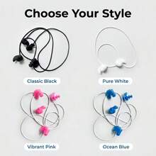 Lanyard Swimming Earplugs 3-Layer Waterproof Silicone Earplugs Can Be Hung Around Neck To Prevent Earplugs Loss And Drop Suitable For Swimming Rafting Water Park Bathing Ear Protection From Water - Multicolor - View 1