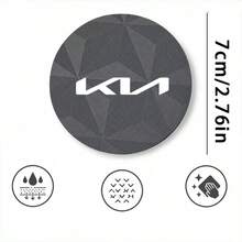 For KIA 2PCS Style Carbon Fiber Car Cup Coasters Anti-Slip Vehicle Cup Holder Inserts For Car Interior Accessories - A - View 4