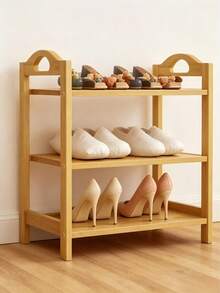 2/3/4/5-Layer Bamboo Shoe Rack, Wooden Storage Rack, Suitable For Entryways, Wardrobes And Dormitories, With A Sturdy Structure, Easy To Assemble, And A Space-Saving Design, Which Can Be Used To Store Shoes, Plants And Daily Necessities. - Multiple Specifications - View 4