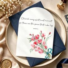 Customized Personalized Invitation Cards & Thank You Cards, With Customizable Text, Inner Pages And Envelopes, Suitable For Birthday, Wedding, Mother's Day, Anniversary, Bridal Shower And All Holiday Celebrations Gift Cards - Custom Arch Greeting Card - View 6